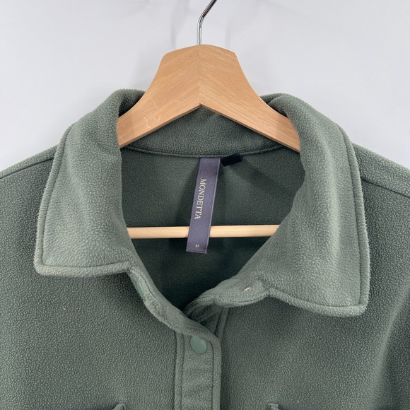 Mondetta oversized snap front shirt sage green outdoor gorpcore hiking work M - Picture 4 of 13